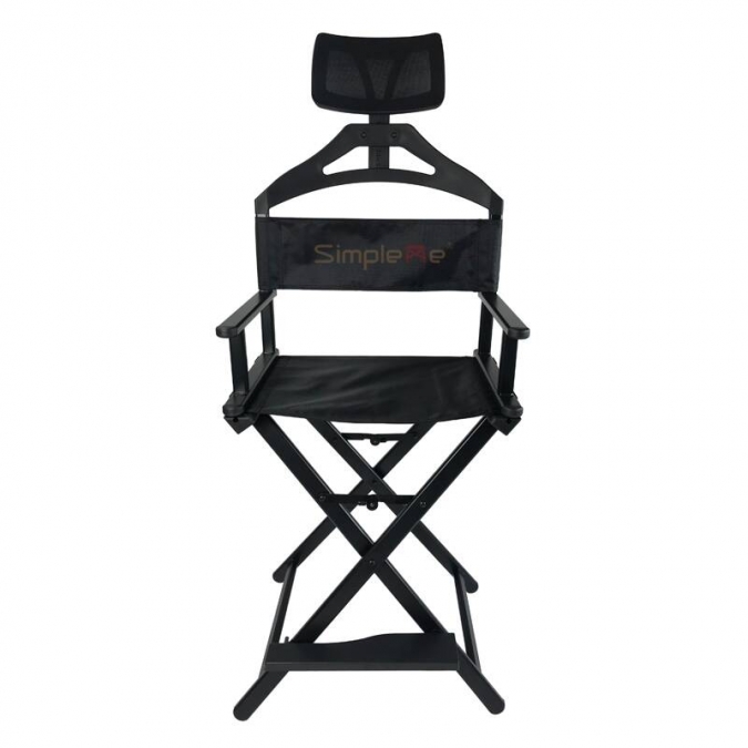 OW-YZ03 Aluminum Tall Director Makeup Chair With Headrest 