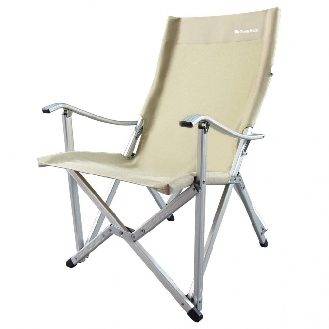 ow-72b cadeira de acampamento dobrável de alumínio de grandes dimensões 