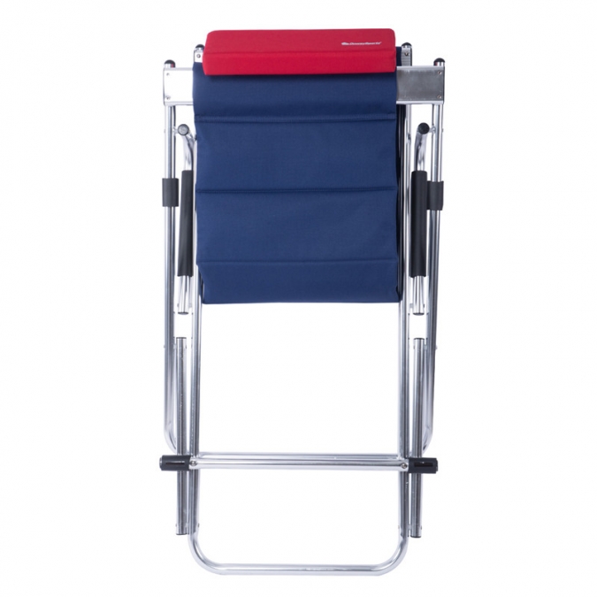 ow-62 cadeira de balanço dobrável confortável de alumínio com travesseiro 
